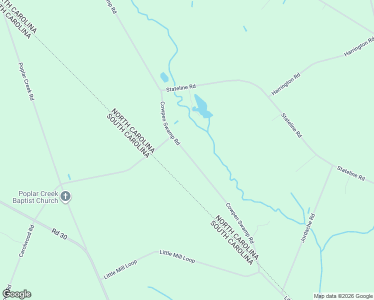 map of restaurants, bars, coffee shops, grocery stores, and more near Cow Pen Road in Fairmont