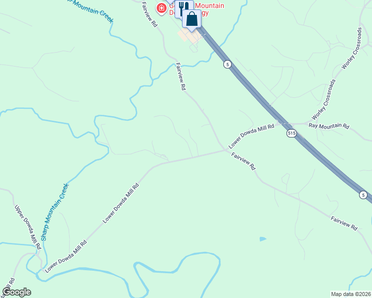 map of restaurants, bars, coffee shops, grocery stores, and more near 25 West Creekview Drive in Big Canoe