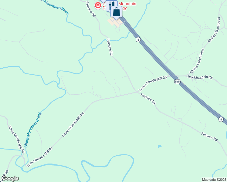 map of restaurants, bars, coffee shops, grocery stores, and more near 25 West Creekview Drive in Big Canoe