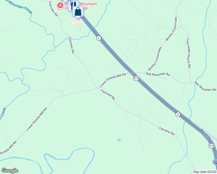 map of restaurants, bars, coffee shops, grocery stores, and more near 181 Lower Dowda Mill Road in Jasper
