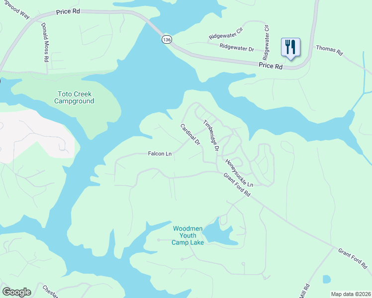 map of restaurants, bars, coffee shops, grocery stores, and more near 6123 Hummingbird Court in Gainesville