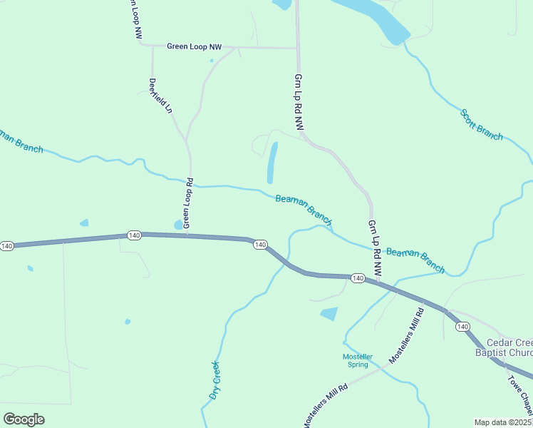 map of restaurants, bars, coffee shops, grocery stores, and more near 1703 Highway 140 Northwest in Adairsville