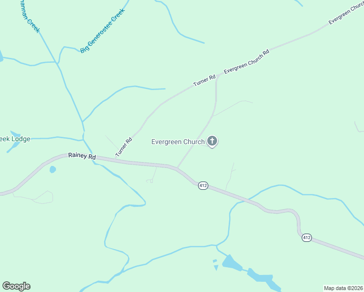 map of restaurants, bars, coffee shops, grocery stores, and more near 1110 Evergreen Church Road in Starr