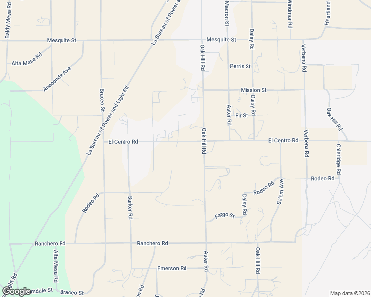 map of restaurants, bars, coffee shops, grocery stores, and more near 10421 El Centro Road in Hesperia