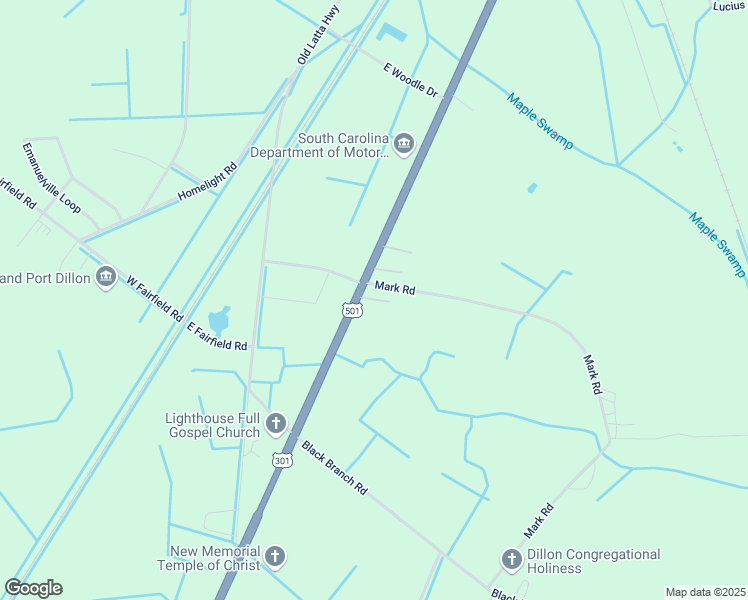 map of restaurants, bars, coffee shops, grocery stores, and more near 263-299 Mark Road in Dillon