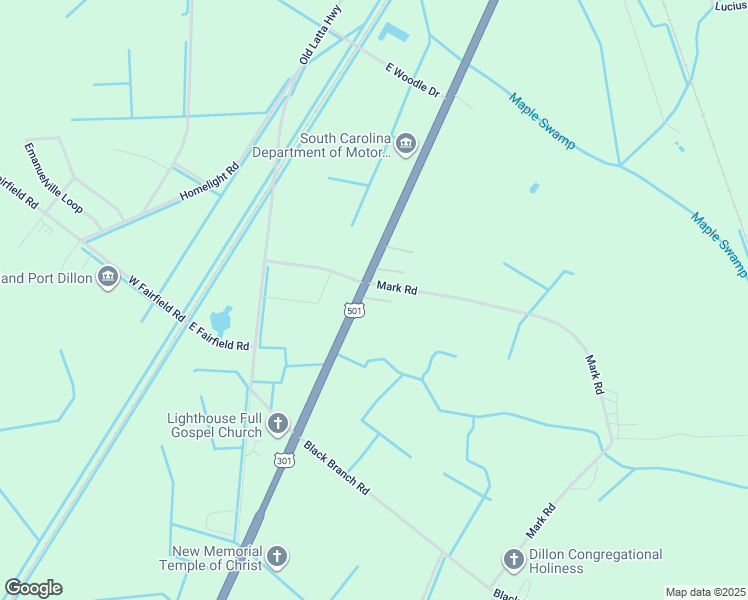 map of restaurants, bars, coffee shops, grocery stores, and more near 263-299 Mark Road in Dillon
