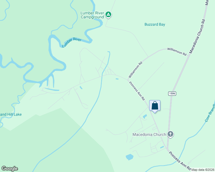 map of restaurants, bars, coffee shops, grocery stores, and more near 7685 Princess Ann Road in Evergreen