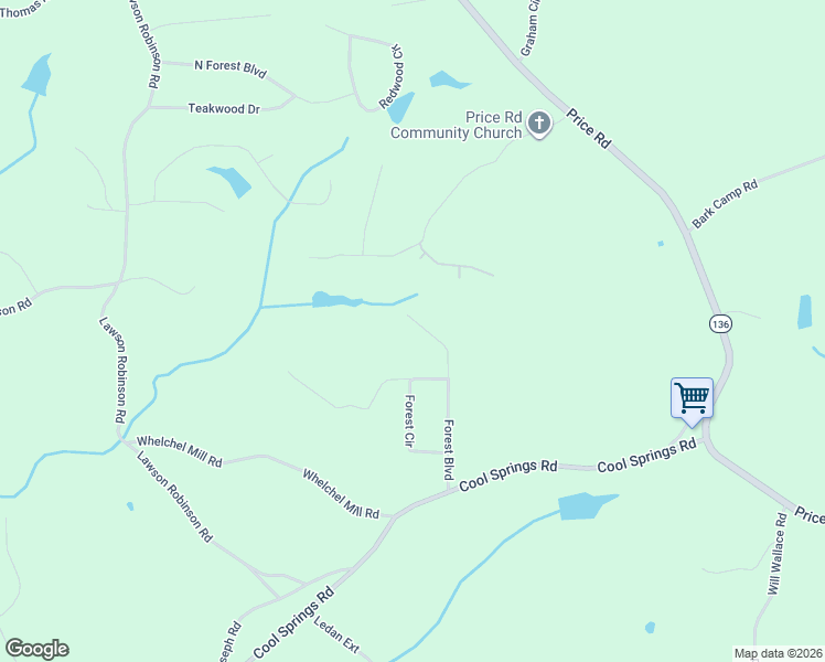 map of restaurants, bars, coffee shops, grocery stores, and more near 4953 Forest Boulevard in Gainesville