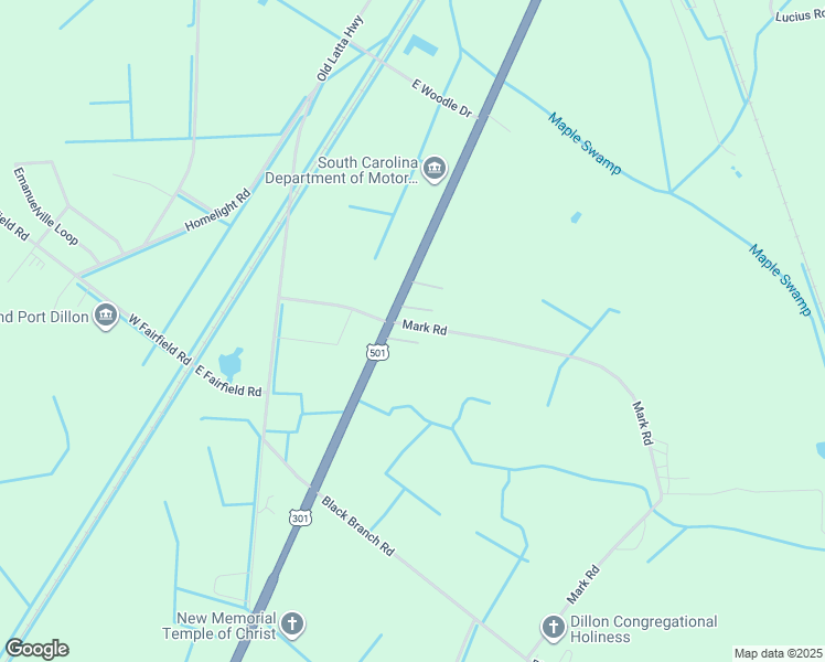 map of restaurants, bars, coffee shops, grocery stores, and more near 304-312 Mark Road in Dillon
