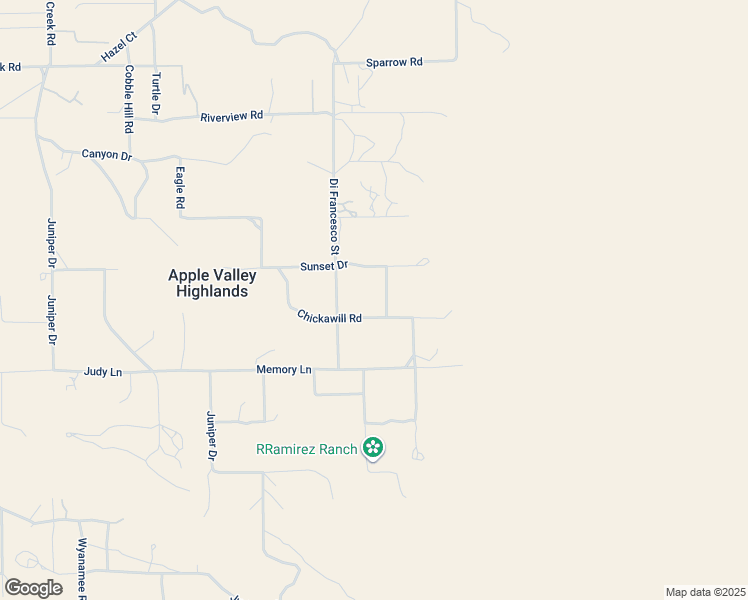 map of restaurants, bars, coffee shops, grocery stores, and more near 6998 Tally Ho Lane in Apple Valley