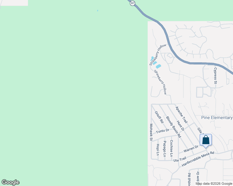 map of restaurants, bars, coffee shops, grocery stores, and more near in Pine