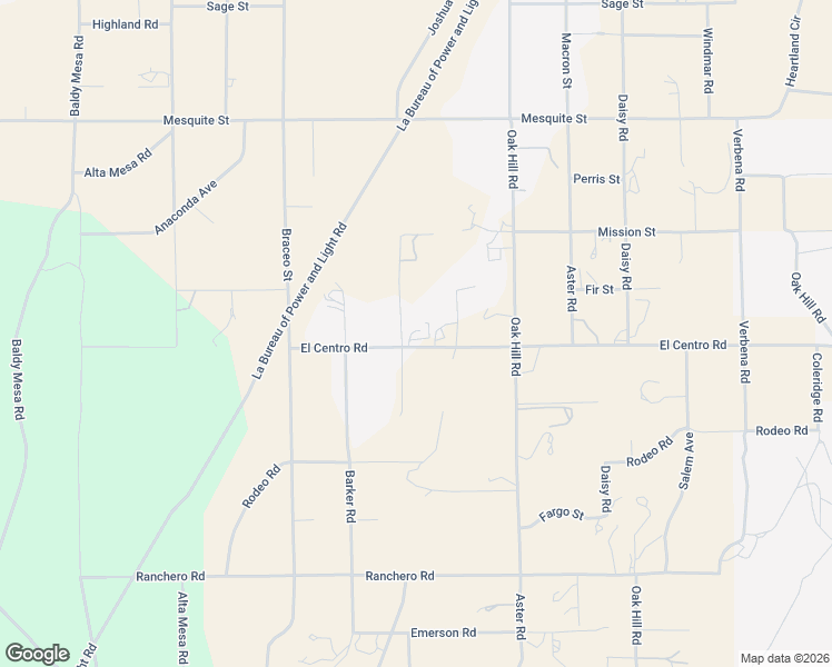 map of restaurants, bars, coffee shops, grocery stores, and more near 10328 El Centro Road in Oak Hills