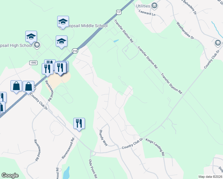 map of restaurants, bars, coffee shops, grocery stores, and more near 38 Kensington Court in Hampstead