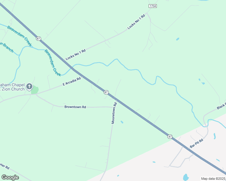 map of restaurants, bars, coffee shops, grocery stores, and more near 77 Devon Lane in Riegelwood