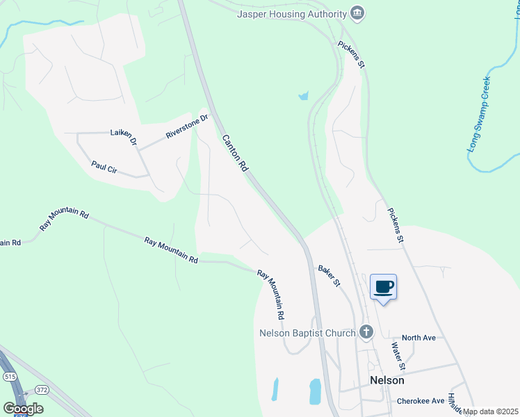 map of restaurants, bars, coffee shops, grocery stores, and more near 1546 Canton Road in Jasper