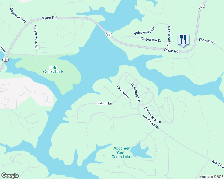 map of restaurants, bars, coffee shops, grocery stores, and more near 6220 Eagle Court in Gainesville