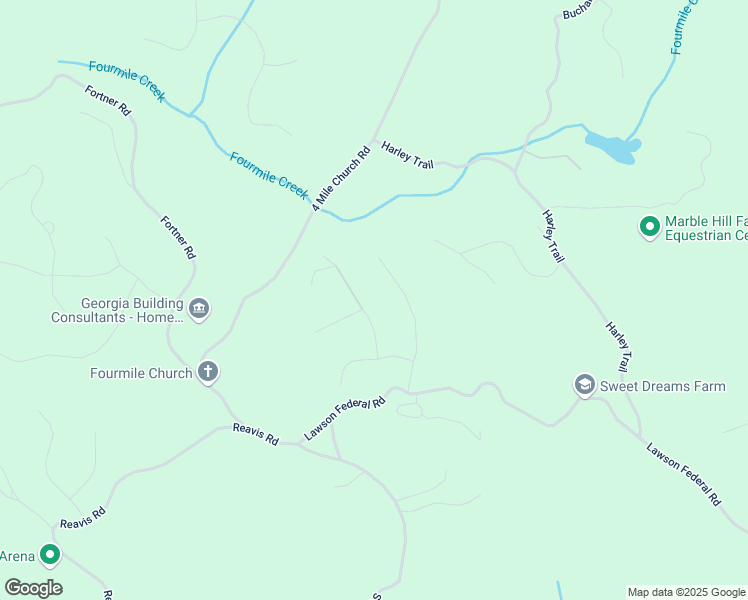 map of restaurants, bars, coffee shops, grocery stores, and more near 116 Chivalry Lane in Ball Ground