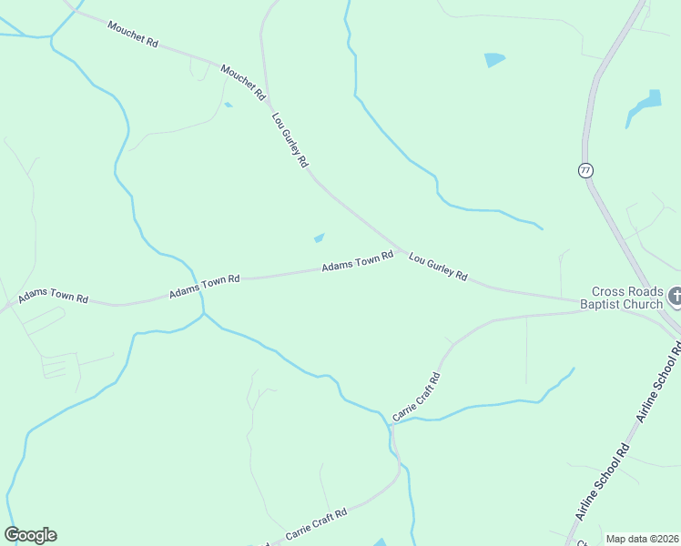 map of restaurants, bars, coffee shops, grocery stores, and more near 207 Adams Town Road in Bowersville