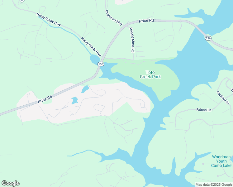 map of restaurants, bars, coffee shops, grocery stores, and more near 71 Toto Creek Drive West in Dawsonville