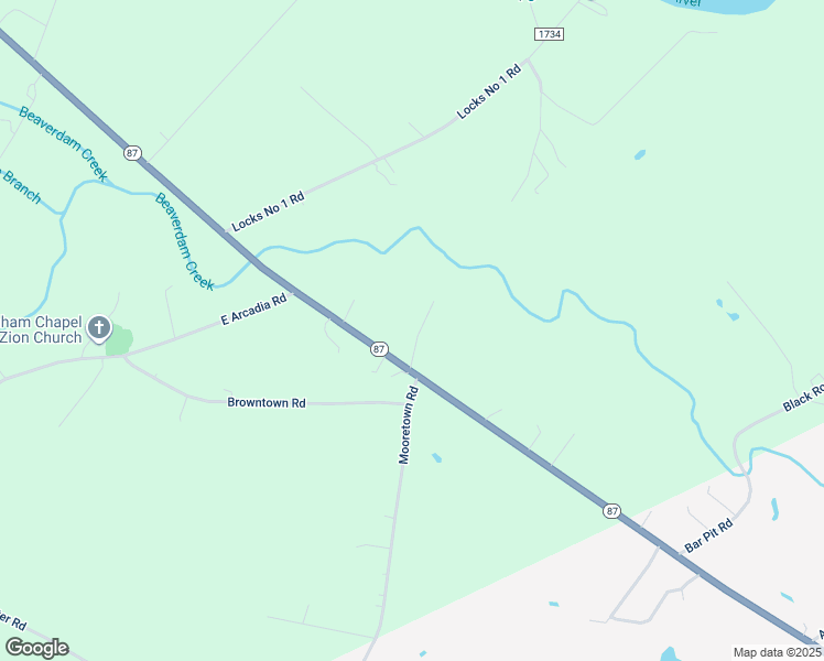 map of restaurants, bars, coffee shops, grocery stores, and more near 77 Devon Lane in Riegelwood