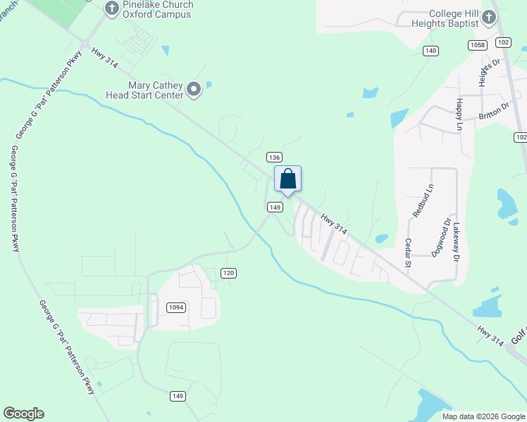 map of restaurants, bars, coffee shops, grocery stores, and more near 97 Cypress Circle in Oxford