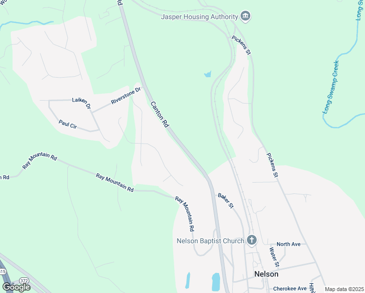 map of restaurants, bars, coffee shops, grocery stores, and more near 1546 Canton Road in Jasper