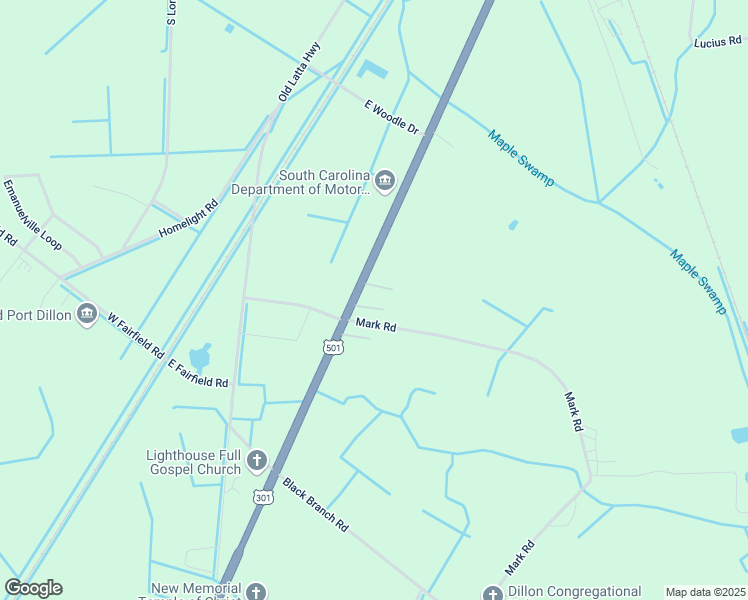 map of restaurants, bars, coffee shops, grocery stores, and more near 301-313 Walker Court in Dillon