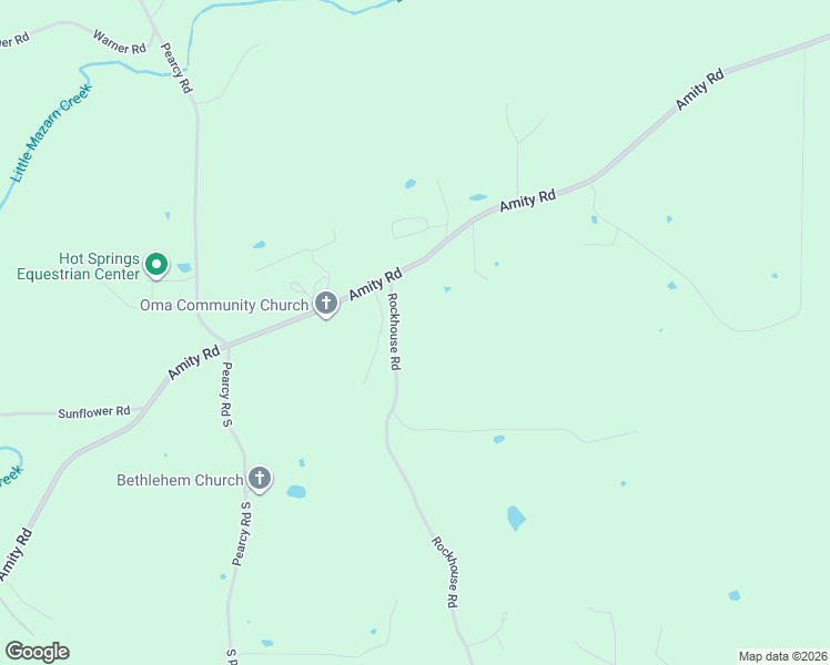 map of restaurants, bars, coffee shops, grocery stores, and more near 4939 Amity Road in Pearcy