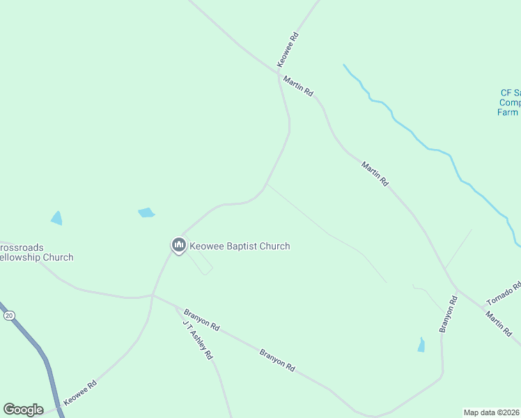 map of restaurants, bars, coffee shops, grocery stores, and more near 4822 Keowee Road in Honea Path