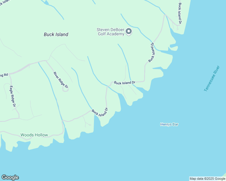 map of restaurants, bars, coffee shops, grocery stores, and more near 2500 Buck Island Drive in Guntersville