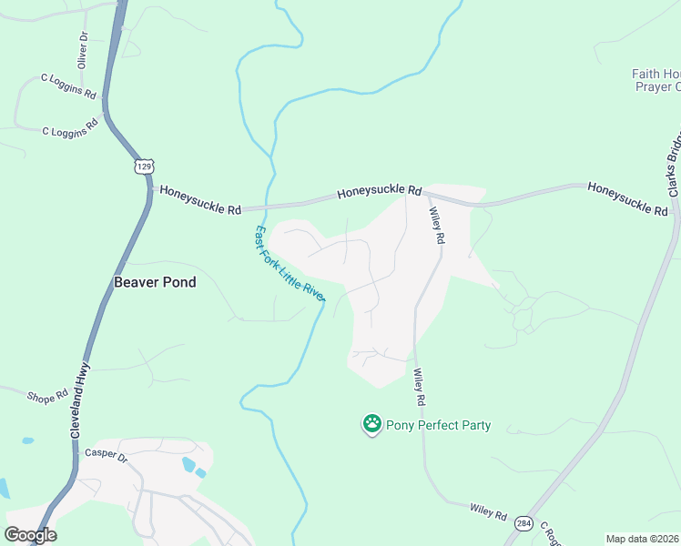 map of restaurants, bars, coffee shops, grocery stores, and more near 4124 Portland Trail in Gainesville