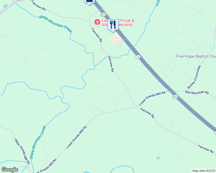 map of restaurants, bars, coffee shops, grocery stores, and more near 196 West Creekview Drive in Jasper