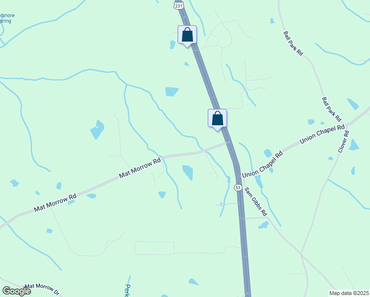 map of restaurants, bars, coffee shops, grocery stores, and more near 216 Mat Morrow Road in Arab
