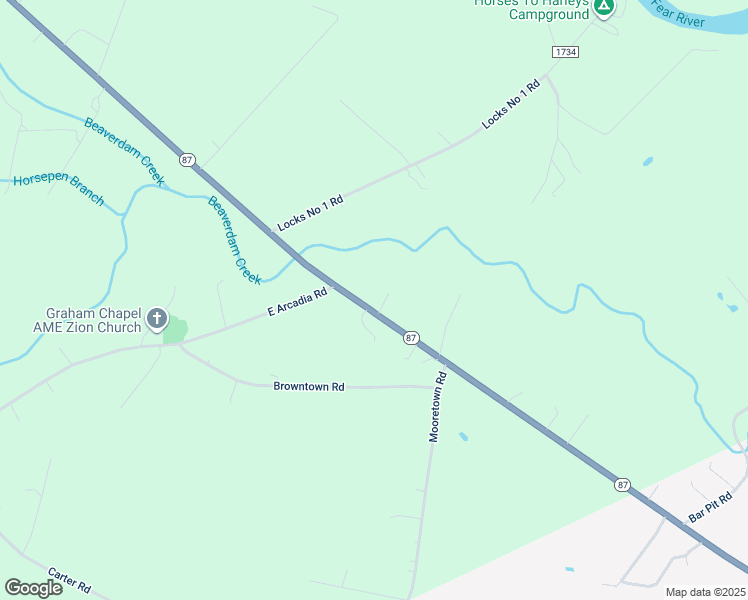 map of restaurants, bars, coffee shops, grocery stores, and more near 24391 North Carolina 87 in Riegelwood