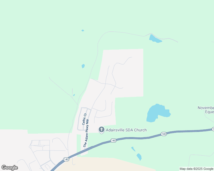 map of restaurants, bars, coffee shops, grocery stores, and more near 14 Killian Manor Drive in Adairsville