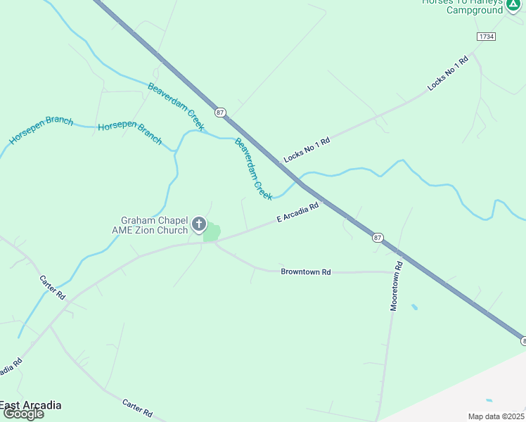 map of restaurants, bars, coffee shops, grocery stores, and more near 198 East Arcadia Road in Riegelwood