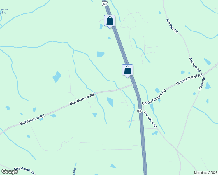map of restaurants, bars, coffee shops, grocery stores, and more near 216 Mat Morrow Road in Arab