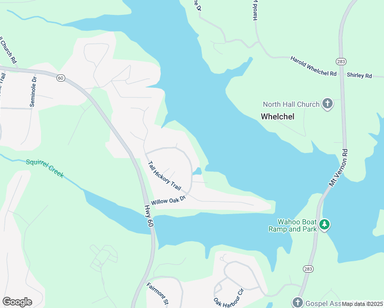 map of restaurants, bars, coffee shops, grocery stores, and more near 4338 Willow Oak Drive in Gainesville