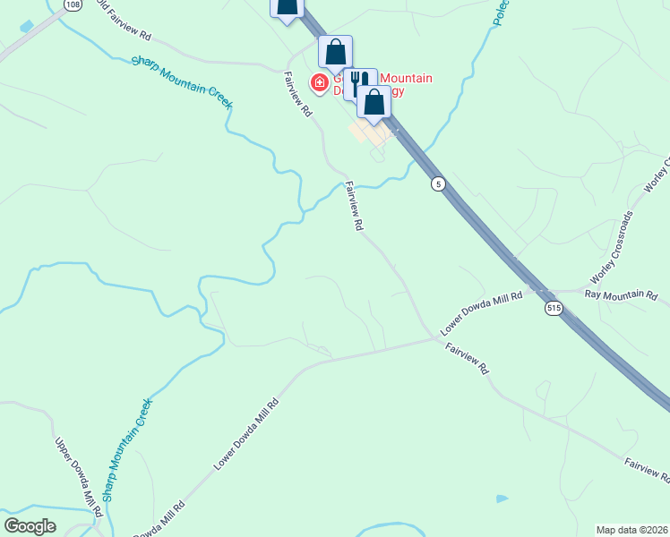 map of restaurants, bars, coffee shops, grocery stores, and more near 196 West Creekview Drive in Jasper