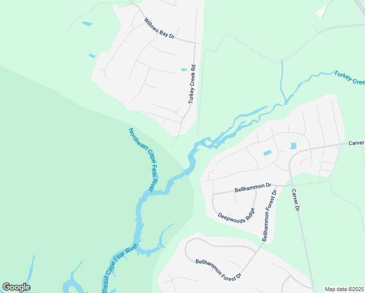 map of restaurants, bars, coffee shops, grocery stores, and more near 523 Turkey Creek Road in Rocky Point