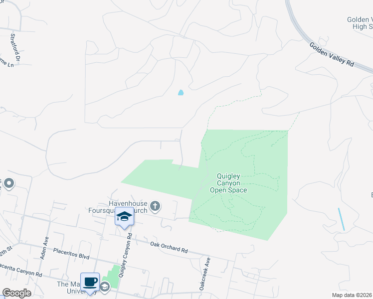 map of restaurants, bars, coffee shops, grocery stores, and more near 25132 Karie Lane in Santa Clarita