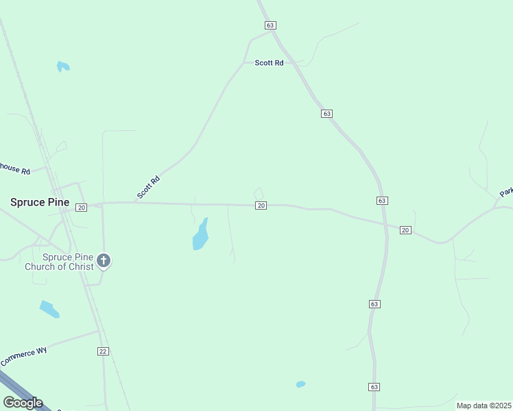 map of restaurants, bars, coffee shops, grocery stores, and more near 3427 County Road 20 in Phil Campbell