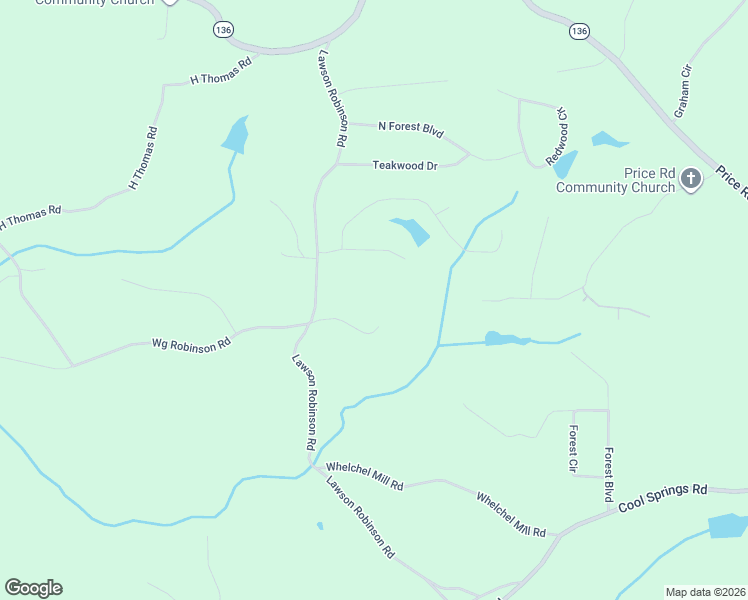 map of restaurants, bars, coffee shops, grocery stores, and more near 5374 Wg Robinson Road in Gainesville