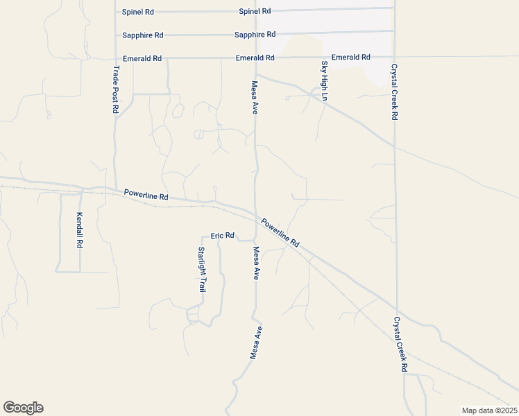 map of restaurants, bars, coffee shops, grocery stores, and more near 7543 Mesa Avenue in Lucerne Valley
