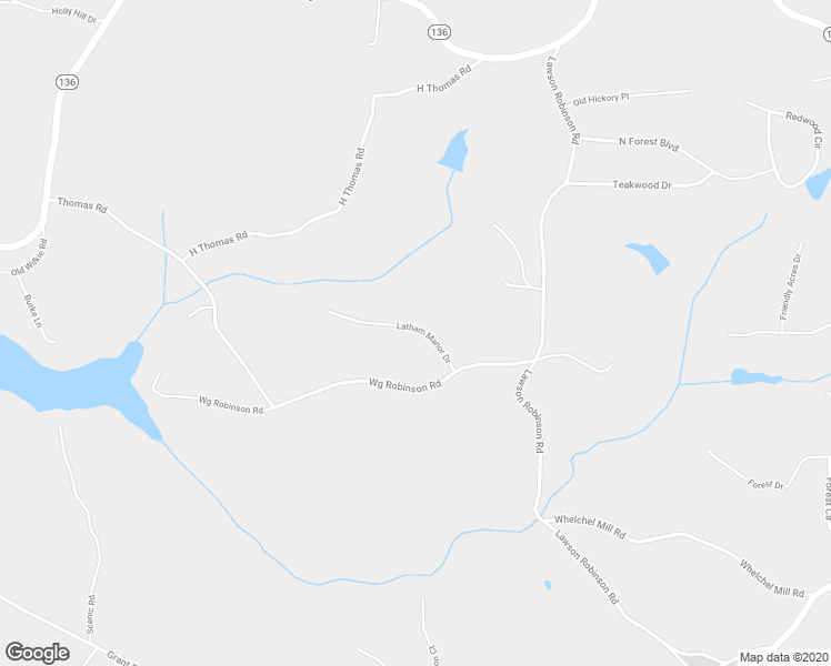 map of restaurants, bars, coffee shops, grocery stores, and more near 5449 Latham Manor Drive in Gainesville