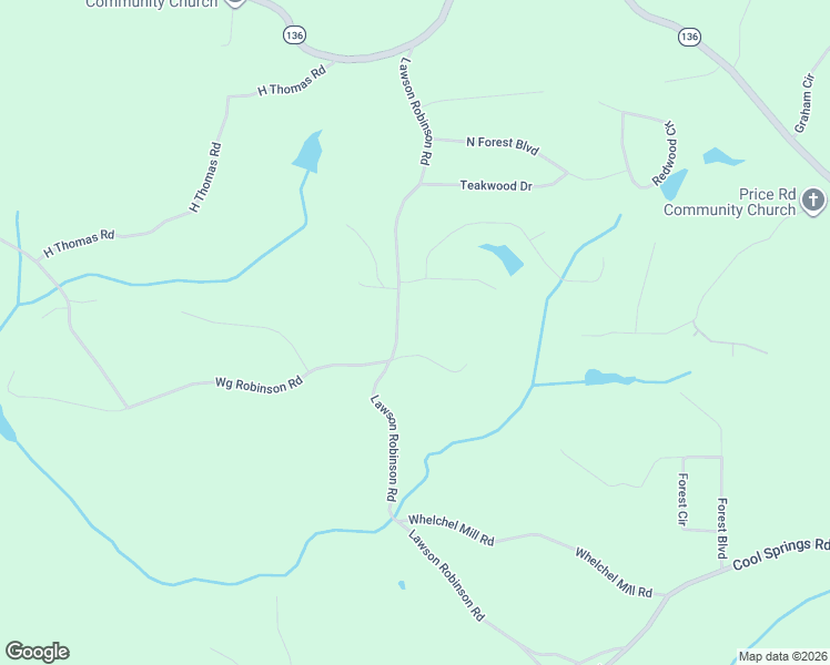 map of restaurants, bars, coffee shops, grocery stores, and more near 5395 Lawson Robinson Road in Gainesville