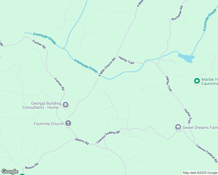 map of restaurants, bars, coffee shops, grocery stores, and more near 226 Chivalry Lane in Ball Ground