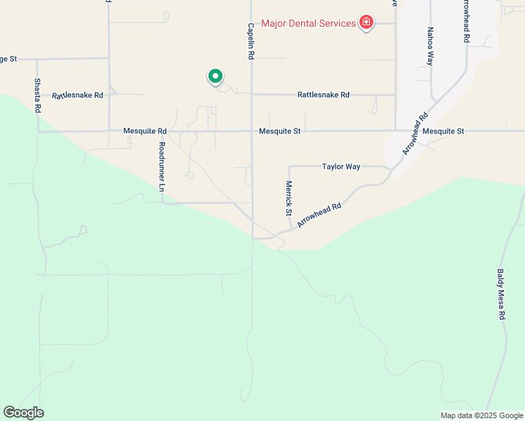 map of restaurants, bars, coffee shops, grocery stores, and more near 7877 Capelin Road in Phelan