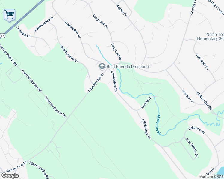 map of restaurants, bars, coffee shops, grocery stores, and more near 115 South Belvedere Drive in Hampstead