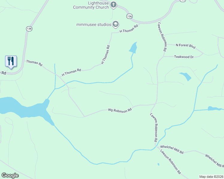 map of restaurants, bars, coffee shops, grocery stores, and more near 5482 Latham Manor Drive in Gainesville
